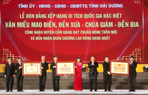 Tinh_Hai_Duong_don_nhan_xep_hang_2_di_tich_quoc_gia_dac_biet